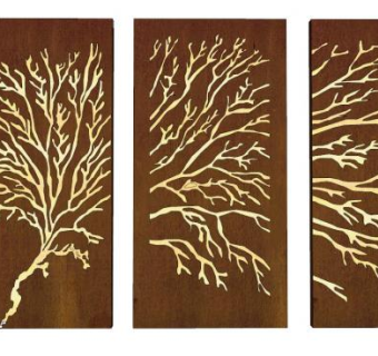 锈钢板景墙su模型下载_sketchup草图大师SKP模型