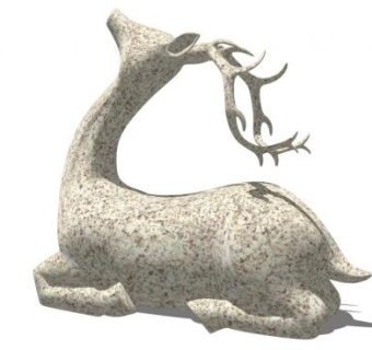 动物雕塑小品SU模型下载_sketchup草图大师SKP模型