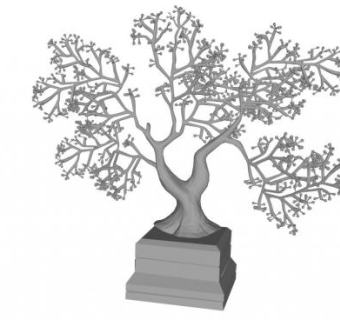 雕塑树su模型下载_sketchup草图大师SKP模型