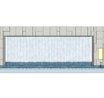 拉线水景su模型下载_sketchup草图大师SKP模型