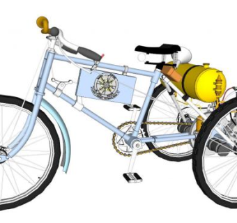 电动三轮车su模型下载_sketchup草图大师SKP模型