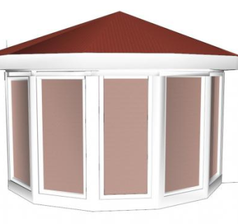 弧形飘窗su模型下载_sketchup草图大师SKP模型