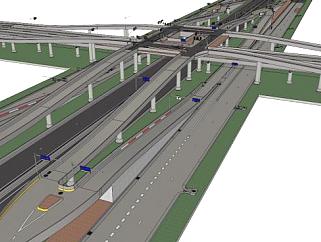高速公路防撞护栏su模型下载_sketchup草图大师SKP模型