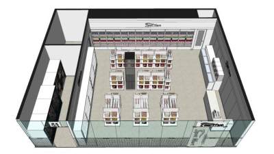 现代超市便利店SU模型下载_sketchup草图大师SKP模型