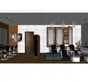 现代理发店设计SU模型下载_sketchup草图大师SKP模型