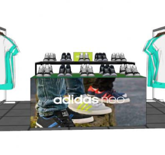 现代阿迪达斯专卖店SU模型下载_sketchup草图大师SKP模型