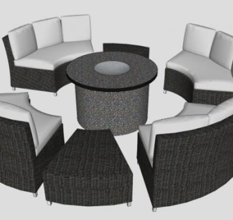 洽谈沙发su模型下载_sketchup草图大师SKP模型