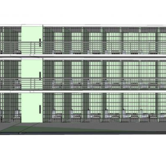 现代监狱牢房SU模型下载_sketchup草图大师SKP模型