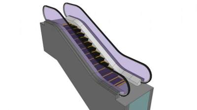 滚梯su模型下载_sketchup草图大师SKP模型