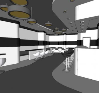 酒吧吊顶su模型下载_sketchup草图大师SKP模型