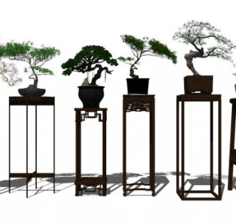 盆景园su模型下载_sketchup草图大师SKP模型