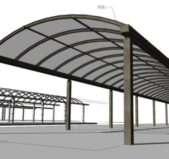 挡雨棚su模型下载_sketchup草图大师SKP模型