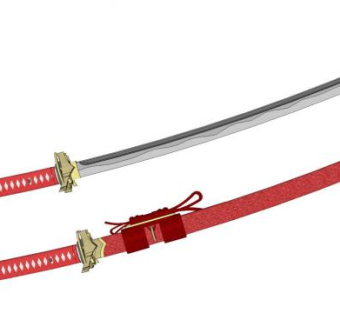 武士刀su模型下载_sketchup草图大师SKP模型