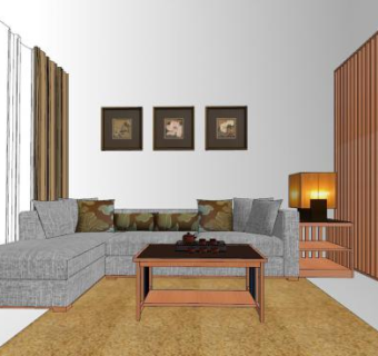 现代家装软装SU模型下载_sketchup草图大师SKP模型