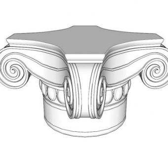 罗马柱头su模型下载_sketchup草图大师SKP模型