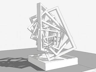 抽象<em>几何雕塑</em>su模型下载_sketchup草图大师SKP模型