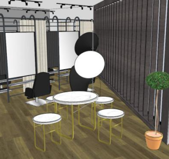 美容工作室su模型下载_sketchup草图大师SKP模型