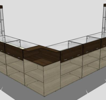 奢侈品展台su模型下载_sketchup草图大师SKP模型