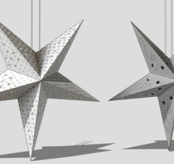 五角星镂空su模型下载_sketchup草图大师SKP模型