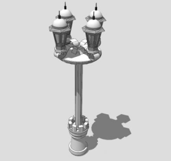 商业街景观灯su模型下载_sketchup草图大师SKP模型