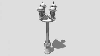 商业街景观灯su模型下载_sketchup草图大师SKP模型