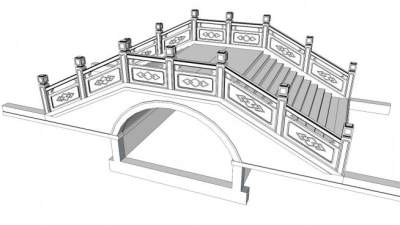 中式桥su模型下载_sketchup草图大师SKP模型