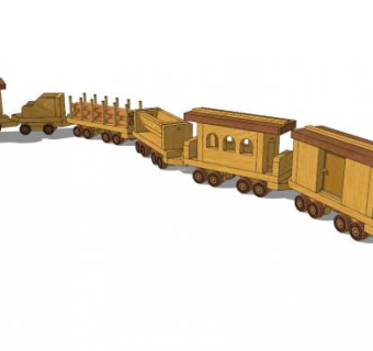 小火车su模型下载_sketchup草图大师SKP模型