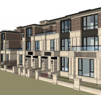 赖特风格别墅建筑su模型下载_sketchup草图大师SKP模型