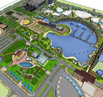 商业中心su模型下载_sketchup草图大师SKP模型