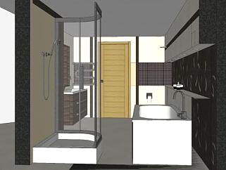 现代浴室<em>家具设计</em>SU模型下载_sketchup草图大师SKP模型