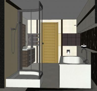 现代浴室家具设计SU模型下载_sketchup草图大师SKP模型