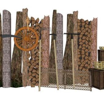 农村小品su模型下载_sketchup草图大师SKP模型