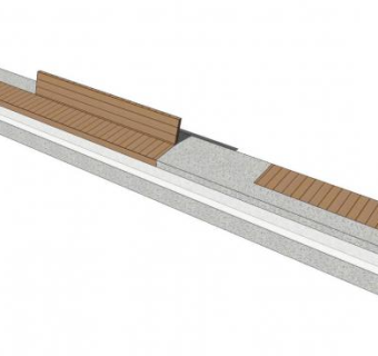 特色长椅su模型下载_sketchup草图大师SKP模型