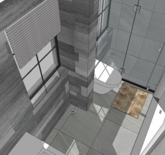 现代灰色卫浴SU模型下载_sketchup草图大师SKP模型