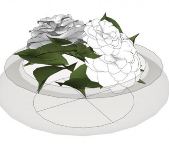 山茶su模型下载_sketchup草图大师SKP模型