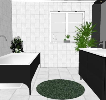 现代黑白卫浴SU模型下载_sketchup草图大师SKP模型