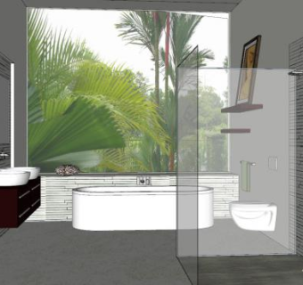 现代简约浴室室内SU模型下载_sketchup草图大师SKP模型