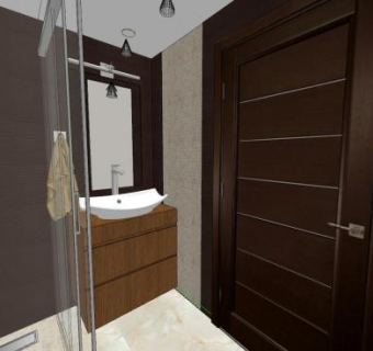 复古风格浴室SU模型下载_sketchup草图大师SKP模型