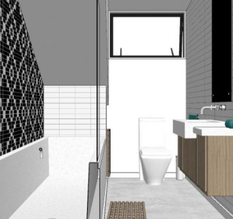 现代风格浴室SU模型下载_sketchup草图大师SKP模型