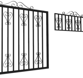 铁栅栏大门SU模型下载_sketchup草图大师SKP模型