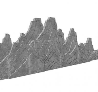 片石景墙su模型下载_sketchup草图大师SKP模型