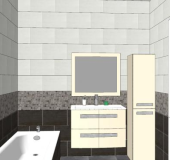 现代卫生间简约设计SU模型下载_sketchup草图大师SKP模型