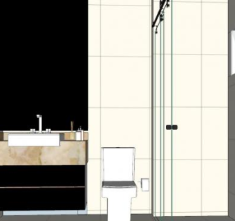 经典简约卫浴SU模型下载_sketchup草图大师SKP模型