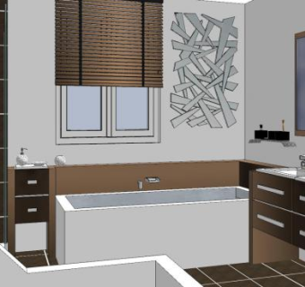 现代家装浴室SU模型下载_sketchup草图大师SKP模型