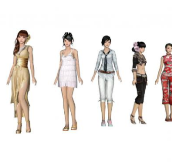 美女设计su模型下载_sketchup草图大师SKP模型