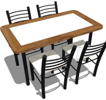 餐厅椅子su模型下载_sketchup草图大师SKP模型