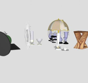 现代风格室内装饰su模型下载_sketchup草图大师SKP模型