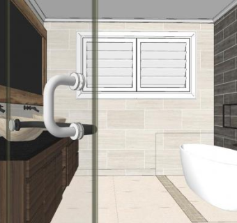 现代浴室复古家装SU模型下载_sketchup草图大师SKP模型