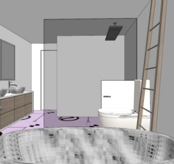 北欧简约卫生间SU模型下载_sketchup草图大师SKP模型