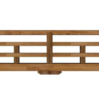 自然木栏杆su模型下载_sketchup草图大师SKP模型